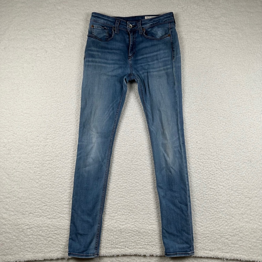 Rag & Bone Skinny Jeans Womens Vail Blue Denim Stretch 26x30 Blue Minimalist